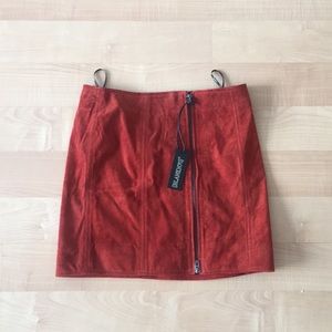 BLANKNYC zipper suede mini skirt-26